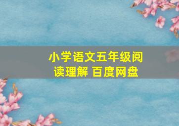 小学语文五年级阅读理解 百度网盘